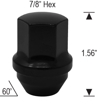 DODGE OEM - 14mm 1.5 Thread - Black 