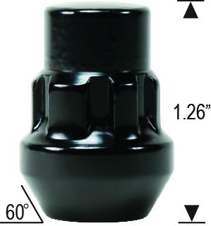 Acorn Locks - 1.26" Tall - Black