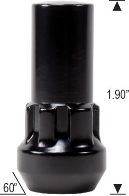 Acorn Locks - 1.90" Tall - Black