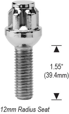 1088155 - 14mm 1.50 with 1.55" (39.4mm) Thread Length