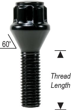 Conical Seat Bolt Locks - Black