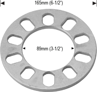 Large 5 Lug up to 135mm - 8mm (5/16") Thick