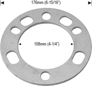 5 & 6 Lug Spacer  - 135mm & 5.5" Only