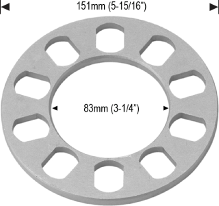 5 Lug up to 4.75" -  Small Bolt pattern