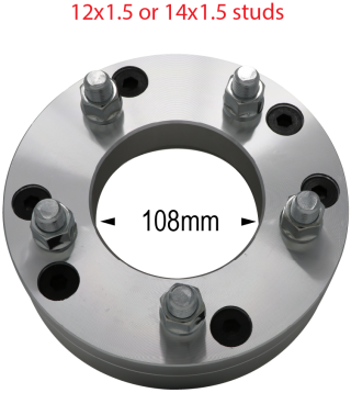 6 x 5.5" Vehicle to 5 x 4.5" Wheel - 2 PC Billet Adapter