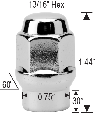 CLOSED BULGE ET - 13/16" HEX