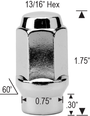LONG CLOSED ET BULGE - 13/16" HEX
