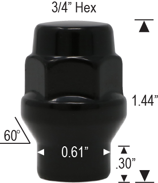 4707SPBK - 12mm 1.75 Thread