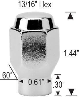 CLOSED STANDARD ET - 13/16" HEX