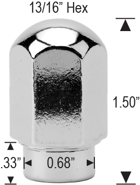 SHORT SHANK MAG - DOME TOP