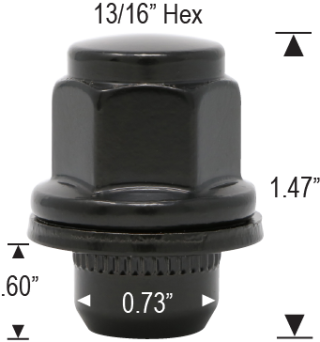 OEM MAG WITH WASHER - BLACK