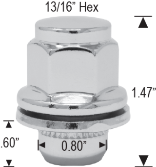 NISSAN MAG - 12mm 1.25 - LARGER SHANK DIAMETER 