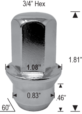 DODGE CARAVAN OEM - 12mm 1.5 Thread