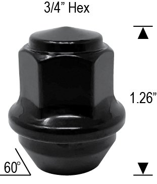 FORD OEM 12mm 1.5 THREAD  - BLACK