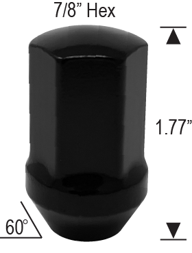 GM / JEEP OEM - 1/2"-20 Thread - Black
