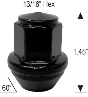 FORD OEM MUSTANG - 1/2"-20 - BLACK