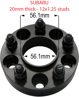 SUBARU - 5 x 4.5" to 5 x 4.5" - Hub and Wheel Centric Adapter