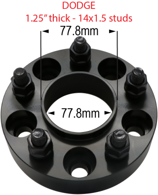 1.25" thick - 6 x 5.5" to 6 x 5.5" - Dodge