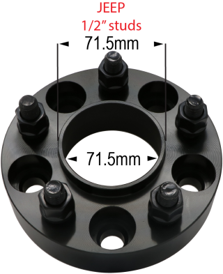 JEEP - 5 x 4.5" to 5 x 4.5" - Hub and Wheel Centric Adapter