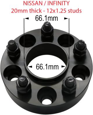 NISSAN & INFINITY - 5 x 4.5" to 5 x 4.5" - Hub and Wheel Centric Adapter