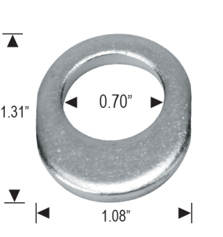 Keystone Washer - Offset Hole