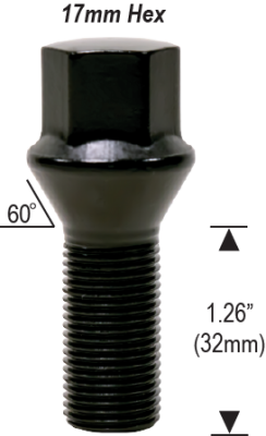 6216126BK - 1.26" Thread Length