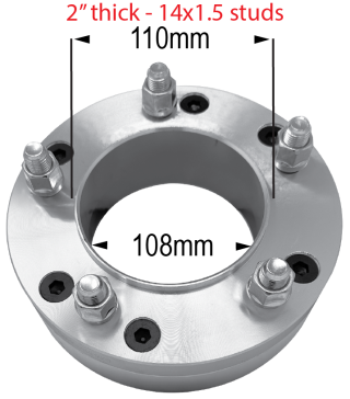 6 x 5.5" Vehicle to 5 x 150mm Wheel - with wheel centric lip- 2 PC billet adapter