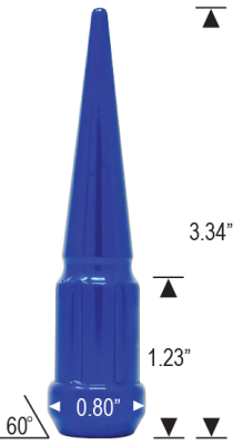 6801SPIKEBL - 7/16" Thread - Blue