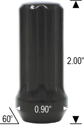 7 SPLINE TRUCK ACORN - BLACK