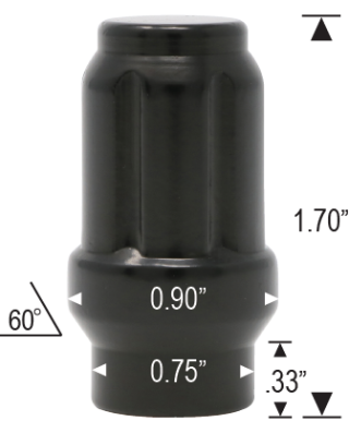 6902ETBK - 14mm 2.0 Thread - Black