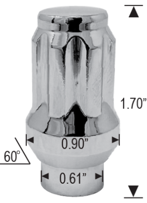 14 X 1.50 DUPLEX SPLINE ET LUG WITH 0.61" SHANK DIAMETER