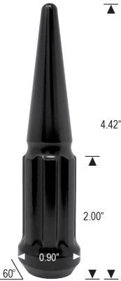 6903SPIKEBK - 1/2" Thread - Black
