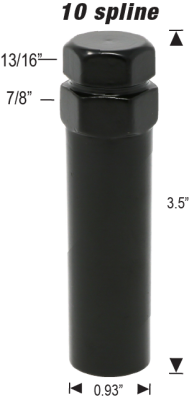 10 Spline Truck Socket - Black Finish