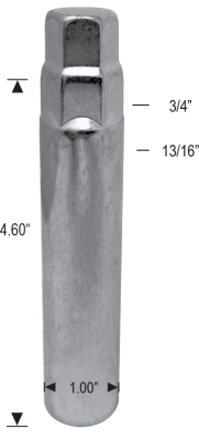 6 Spline Spike Socket - Zinc Finish