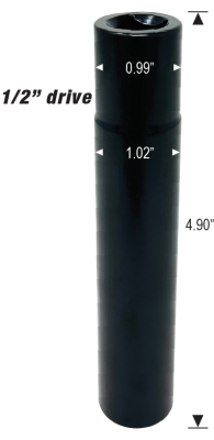 7 Spline Spike Socket - Black Finish