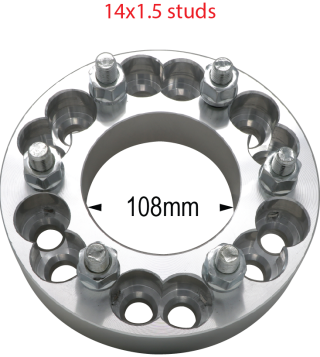 6 x 135mm & 6 x 5.5" Vehicle to 6 x 5.5" Wheel - Billet Adapter - 14mm 1.5 Studs
