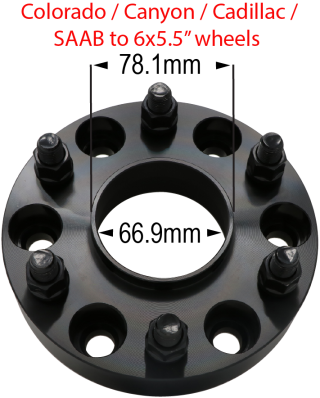 6 x 120mm to 6 x 5.5" - Hub and Wheel Centric Adapter