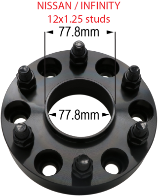 NISSAN - 6 x 5.5" to 6 x 5.5" - Hub and Wheel Centric Adapter