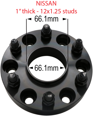 Nissan - 6 x 4.5" to 6 x 4.5" - Hub and Wheel Centric Adapter