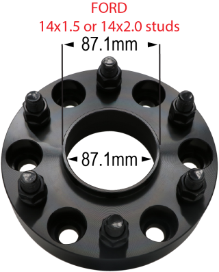 FORD - 6 x 135mm to 6 x 135mm - Hub and Wheel Centric Billet Adapter 