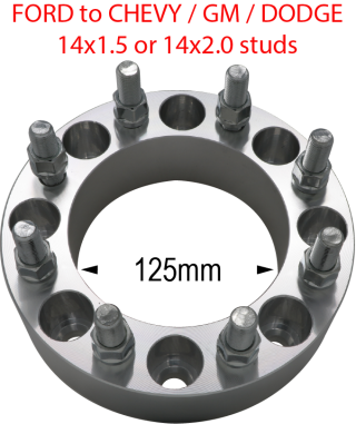 8 x 170mm to 8 x 6.5" -  Billet Adapter