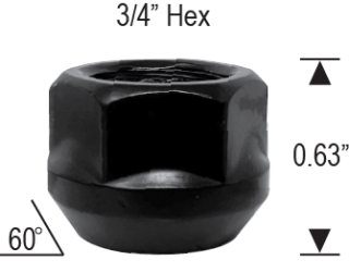 BA-A-5306OPBK - 12mm 1.5 Thread