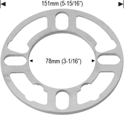4 Lug up to 130mm & 5 Lug up to 5.0" -  3mm (1/8") Thick