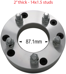 14mm 1.5 studs - 6 x 135mm to 5 x 4.5"- 2" thick