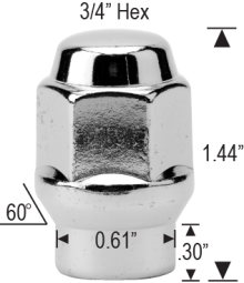 CLOSED BULGE ET - 3/4" HEX