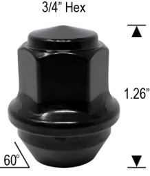 FORD OEM 12mm 1.5 THREAD  - BLACK