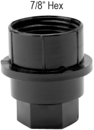 Black Hex Cap - 7/8" Hex