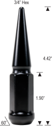 5807SPIKEBK - 12mm 1.75 Thread