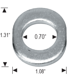 Keystone Washer - Centered Hole