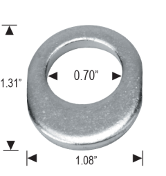 Keystone Washer - Offset Hole
